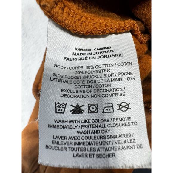 VTG Nike Fleece Cargo Joggers M Burnt Sienna Brown Midweight Sweatpants - Picture 5 of 12